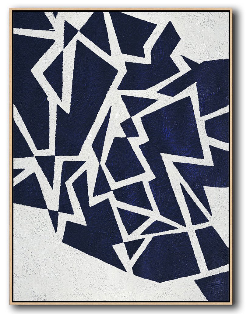 Navy Blue Minimal Art #NV98B - Click Image to Close